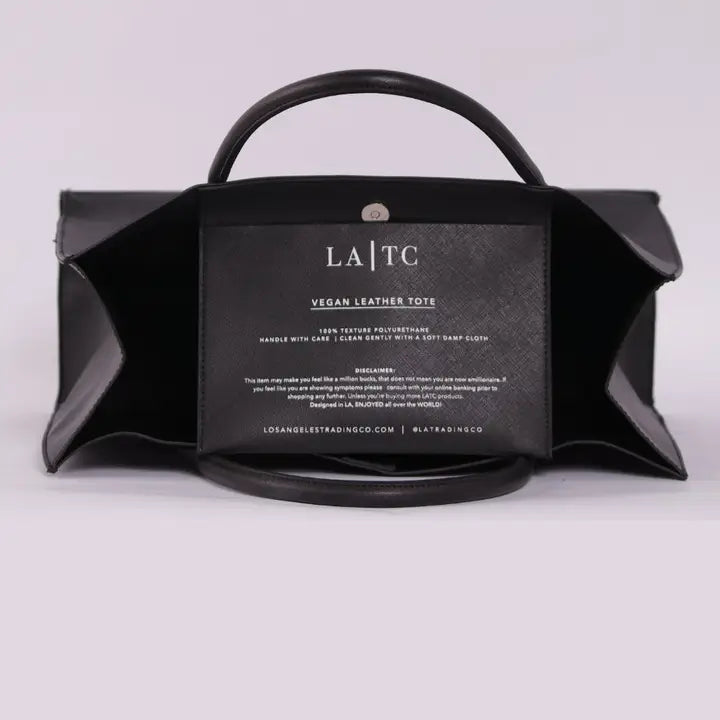 Modern Vegan Tote - Fluent French (Black)