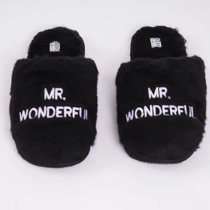 Bel Air Slippers - Mr. Wonderful (Black)