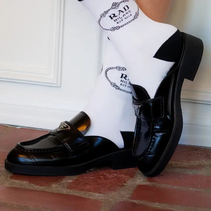 Flat Sock - Rad Luxe (White)