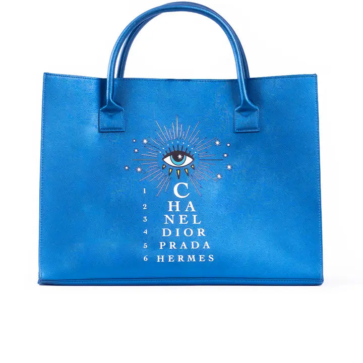 Modern Vegan Tote - Designer Vision (Electric Blue)