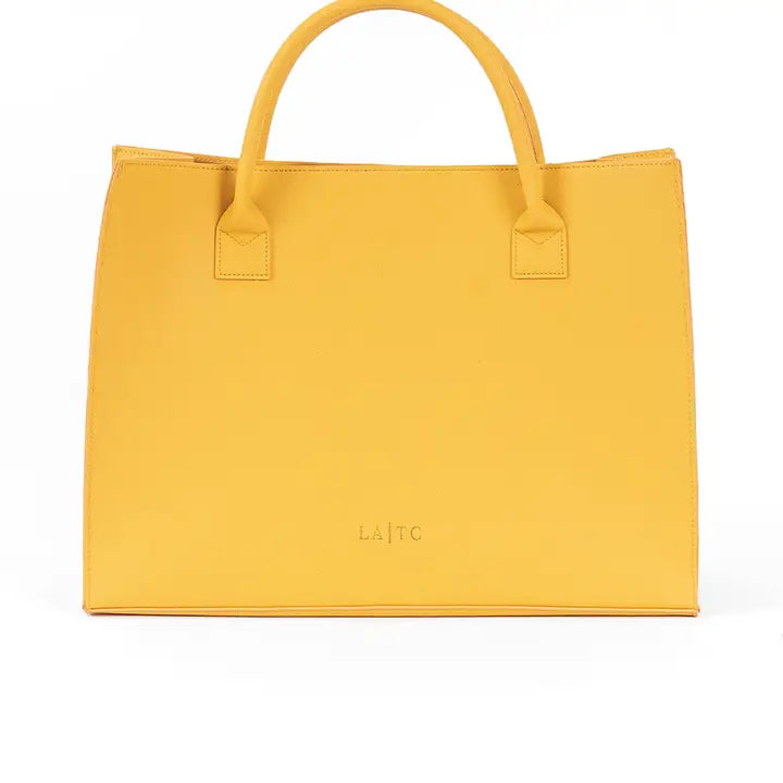 Modern Vegan Tote - Miami (Lemon Yellow)