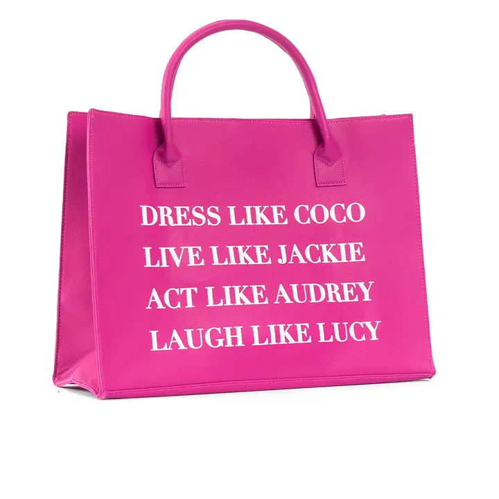 Modern Vegan Tote - Dress like Coco (Magenta)