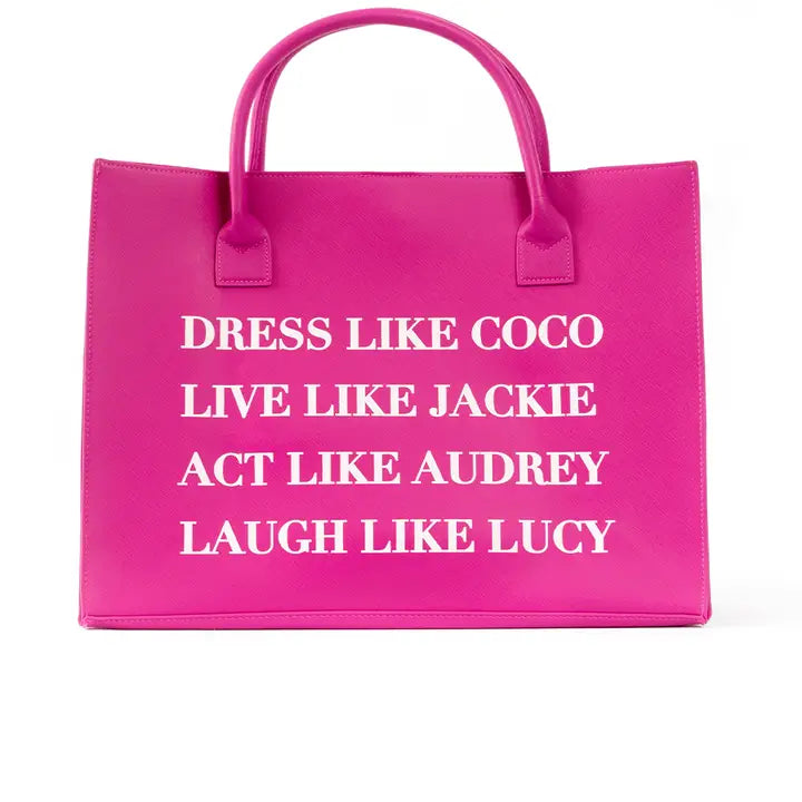 Modern Vegan Tote - Dress like Coco (Magenta)