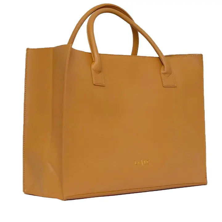 Modern Vegan Tote - Solid (Tan)