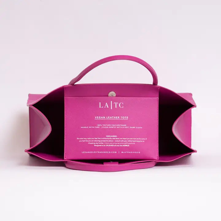 Modern Vegan Tote - Fluent French (Magenta)