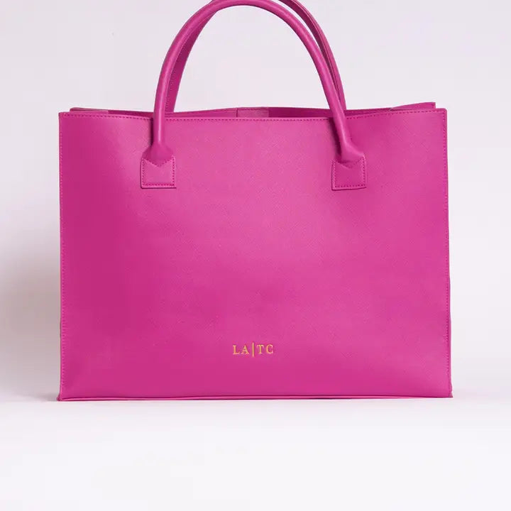 Modern Vegan Tote - Fluent French (Magenta)