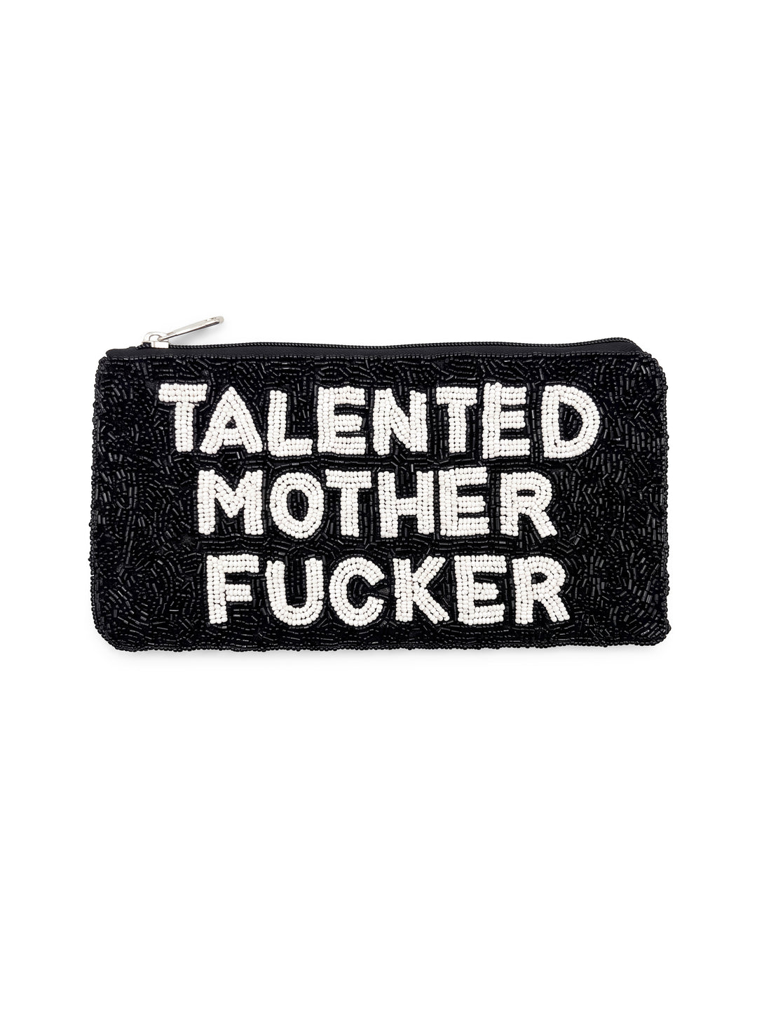TALENTED MOTHERFUCKER BEADED POUCH