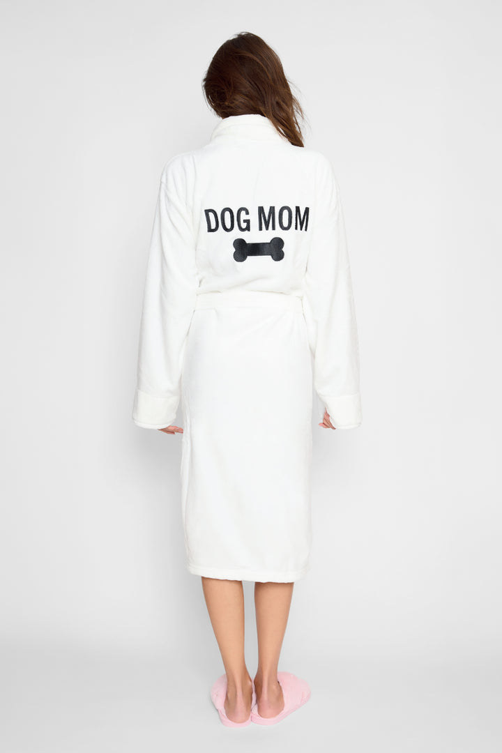 Plush Robe - Dog Mom