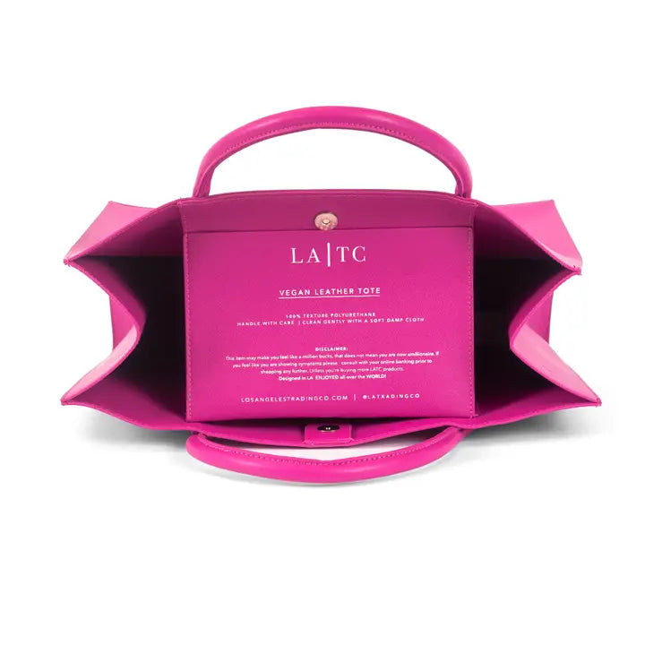 Modern Vegan Tote - Dress like Coco (Magenta)