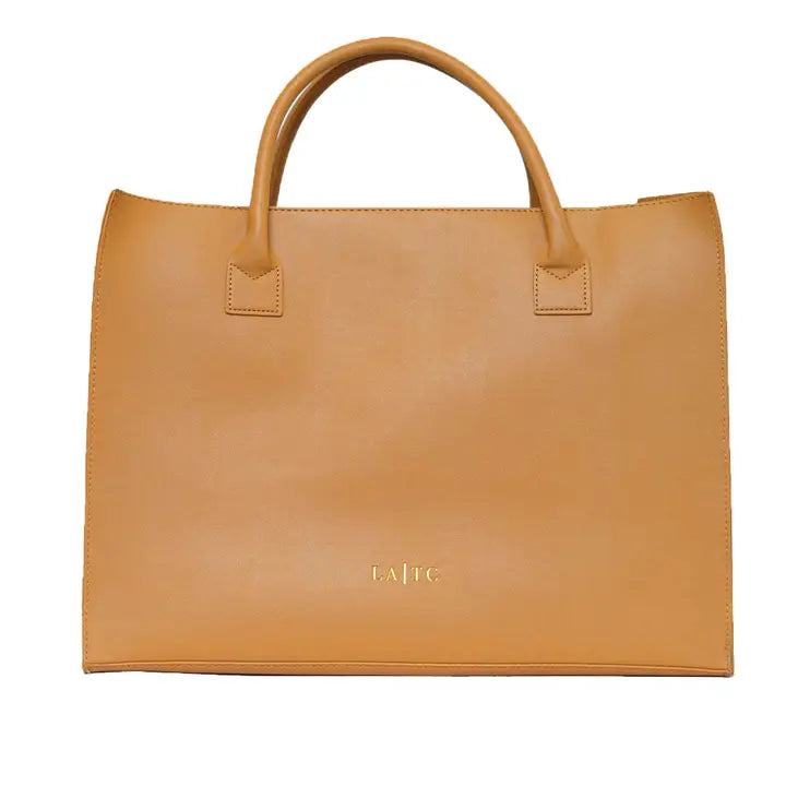 Modern Vegan Tote - Solid (Tan)