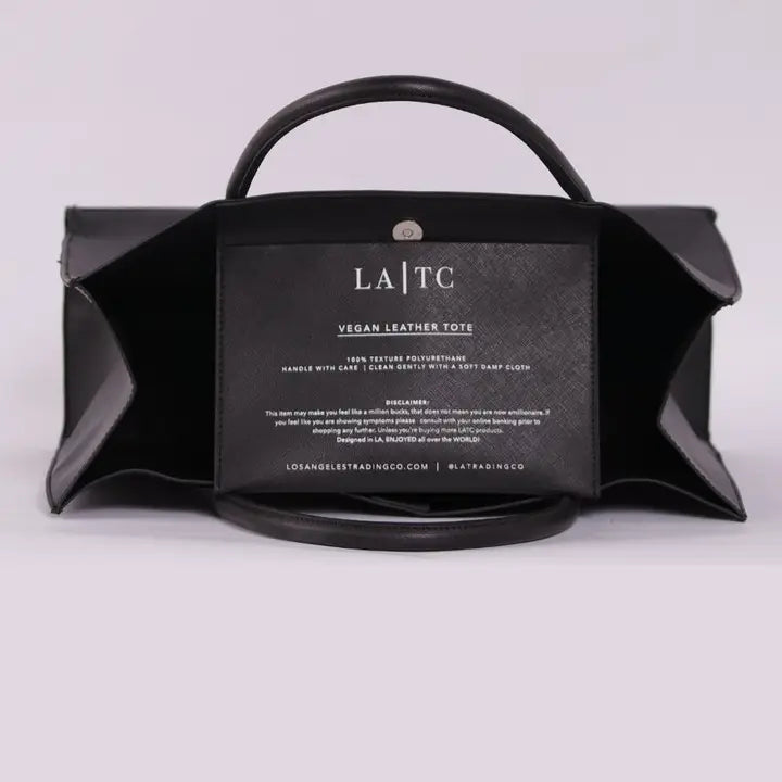 Modern Vegan Tote - Solid (Black)