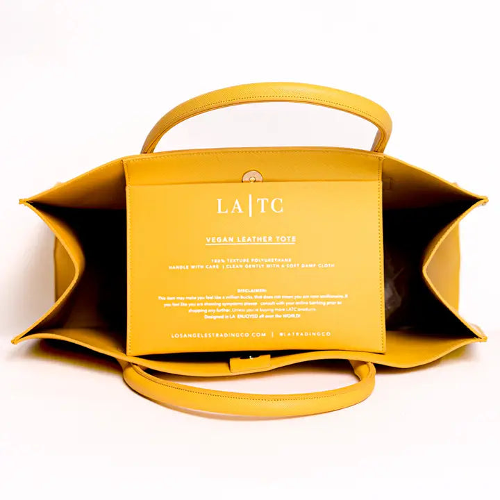 Modern Vegan Tote - Miami (Lemon Yellow)