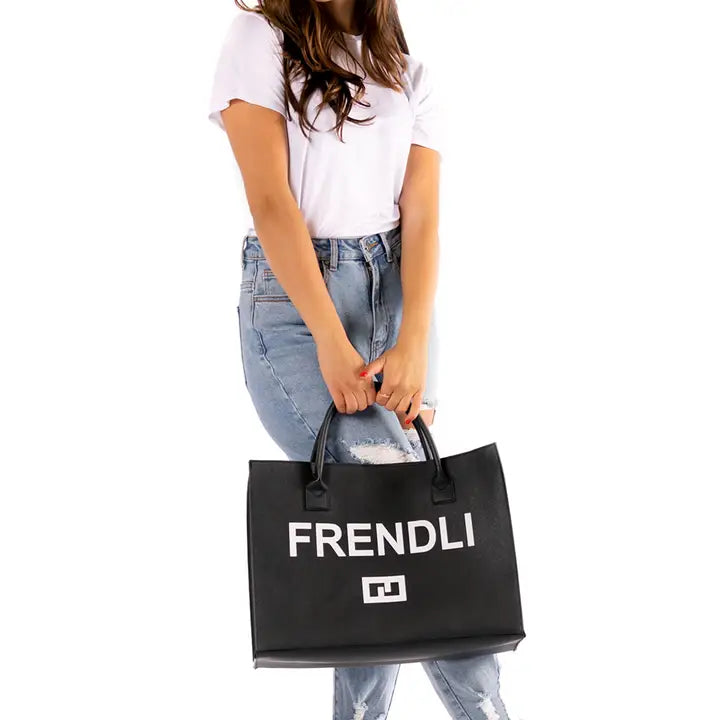 Modern Vegan Tote - Frendli (Black)